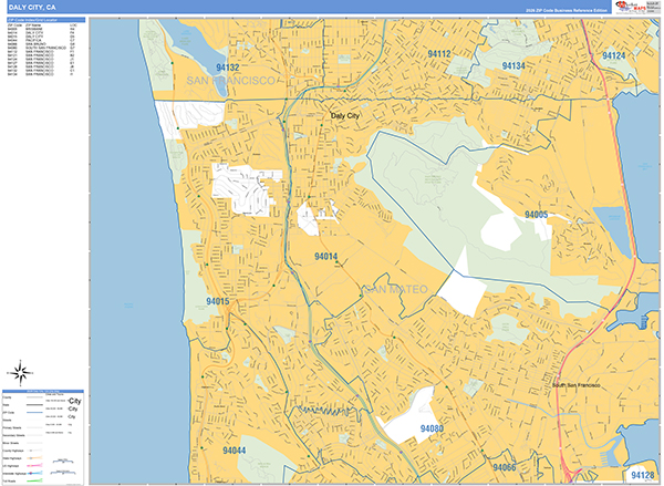 Daly City Map Basic Style